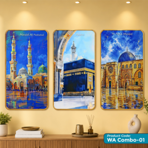 3 in 1 combo WA Combo - 01 | Kaaba | Masjid an-Nabawi | Al-Aqsa | Golden